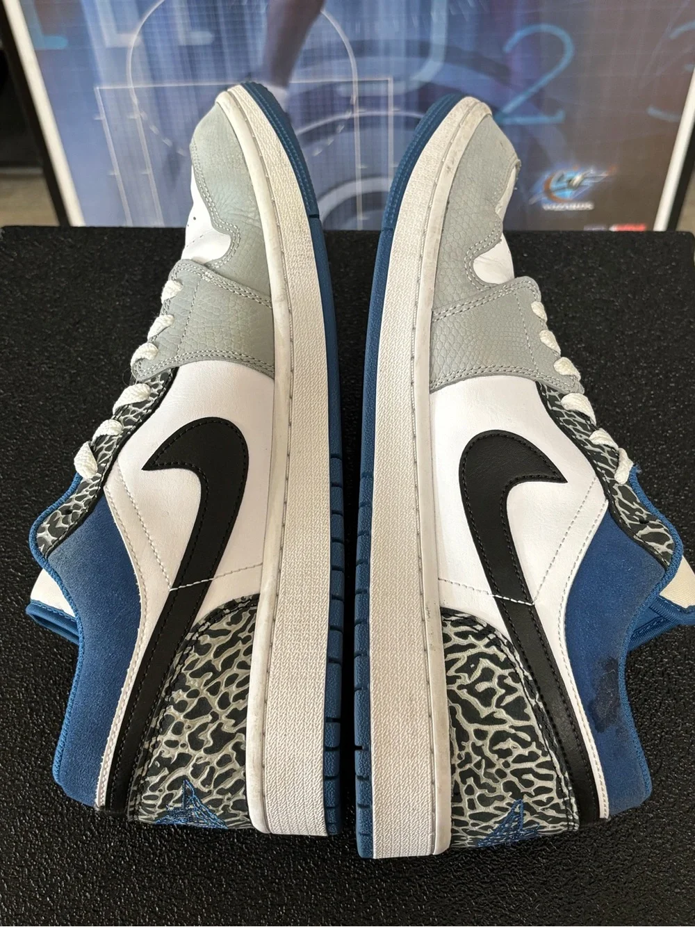 Size 12- Men’s Nike Air Jordan 1 Low SE True Blue Elephant DM1199-140